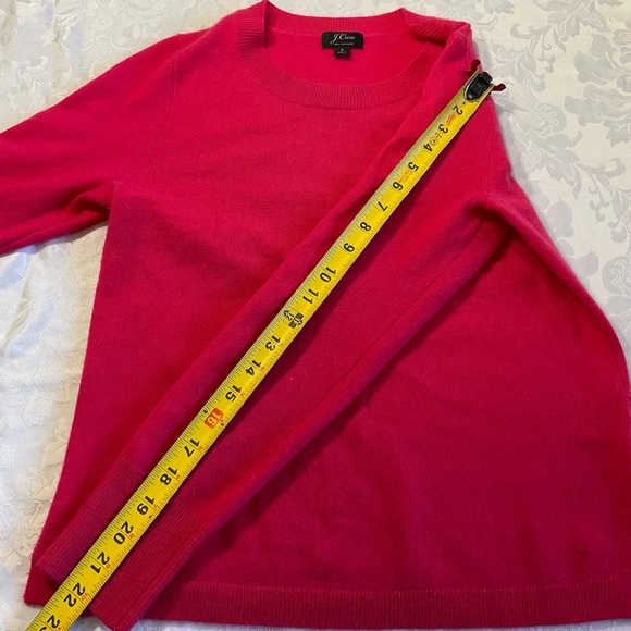 j crew 100% cashmere crew neck sweater coral pink color women size small - Picture 8 of 9